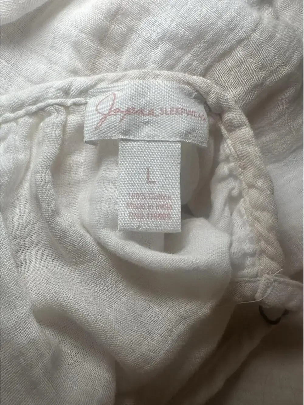 Japna Sleepwear Women's Lounge Set Size Large Beige & White Stripes - Picture 3 of 5